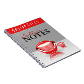 Cute Fun Big Mouth Gossip Files Spiral Notitieboek (Rechterzijde)