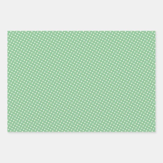 Cute Fun Blue Pink Green Stripes Polkadots Art Inpakpapier Vel (Voorkant 3)