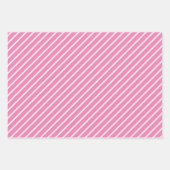 Cute Fun Blue Pink Green Stripes Polkadots Art Inpakpapier Vel (Voorkant 2)