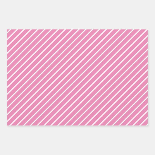 Cute Fun Blue Pink Green Stripes Polkadots Art Inpakpapier Vel (Voorkant 2)