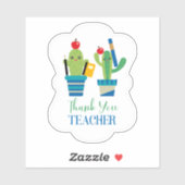 Cute Fun Cactus Bedankt leraar Vinyl Stickers (Vel)
