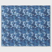 Cute Fun Camo - Blue Cadeaupapier (Vlak)