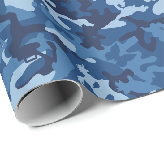 Cute Fun Camo - Blue Cadeaupapier (Rol Hoek)