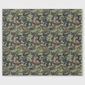Cute Fun Camo - Woodland Green Cadeaupapier (Vlak)