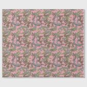 Cute Fun Camo - Woodland Pink Cadeaupapier (Vlak)