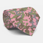 Cute Fun Camo - Woodland Pink Stropdas (Opgerold)