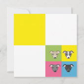 Cute Fun Cartoon Italiaanse greyhounds Colorful Ca (Achterkant)