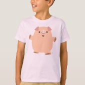 Cute Fun Cartoon Pig Children T shirt (Voorkant)
