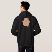 Cute Fun Cartoon Pig Hooded Sweatshirt (Achterkant volledig)