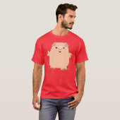 Cute Fun Cartoon Pig Mannen T-shirt (Voorkant volledig)