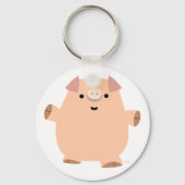 Cute Fun Cartoon Pig Sleutelhanger (Voorkant)
