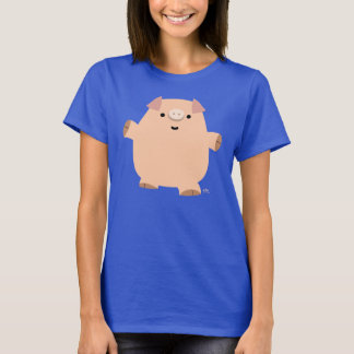 Cute Fun Cartoon Pig Women T shirt