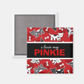 Cute Fun Cartoon Spotted Doggies Doggies Puppy Bot Magneet (Voorkant / Achterkant)