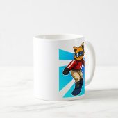 Cute Fun Cat Snowboarder Player Snowboarding Lover Koffiemok (Voorkant rechts)