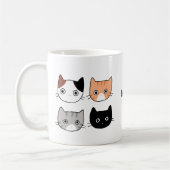 Cute Fun cats Kittens Aangepaste naam gepersonalis Koffiemok (Links)