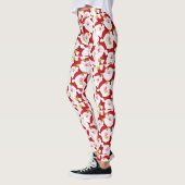 Cute Fun Chic Sporty Santa Kerstmis Leggings (Links)