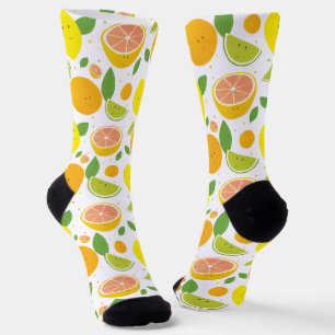Cute Fun Citrus Fruit Food Sokken