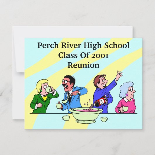 Cute Fun Class Reunion Invitations Casual Party Kaart (Voorkant)