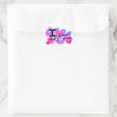 Cute fun coaster ronde sticker (Tas)