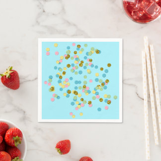 Cute Fun Colorful Modern Confetti Stippen Servet