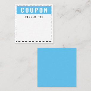 Cute & Fun-coupons voor dagelijks gebruik Blauw Notitiekaartje
