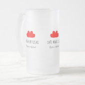 Cute Fun DATE Night IDEAS Hartelijk met uw namen Matglas Bierpul (Voorkant links)