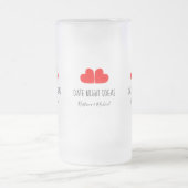 Cute Fun DATE Night IDEAS Hartelijk met uw namen Matglas Bierpul (Center)