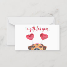 Cute Fun Dog Headband Valentijnsdag Cadeaukaart