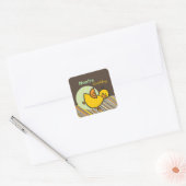 Cute Fun Duckies Ducks Children Kind Birthday Part Vierkante Sticker (Envelop)