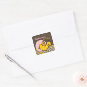 Cute Fun Duckies Ducks Children Kind Birthday Part Vierkante Sticker (Envelop)