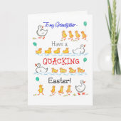 Cute Fun Ducklings Quacking Easter Feestdagen Kaart (Voorkant)
