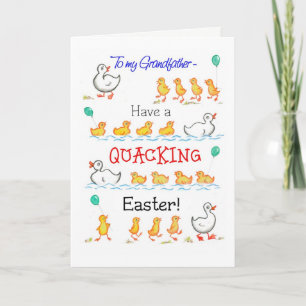 Cute Fun Ducklings Quacking Easter Feestdagen Kaart
