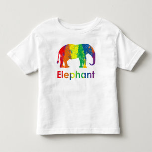 Cute, Fun en Colorful Rainbow Elelphant Kinder Shirts