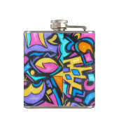 Cute Fun Funky Colorful Bold Whimsical-vormen Heupfles (Achterkant)