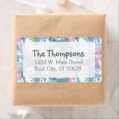 Cute Fun Funny Kerstfeestdag Snowmen Pattern Etiket (Insitu)