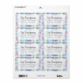 Cute Fun Funny Kerstfeestdag Snowmen Pattern Etiket (Full Sheet)