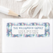 Cute Fun Funny Kerstfeestdag Snowmen Pattern Etiket (Insitu)