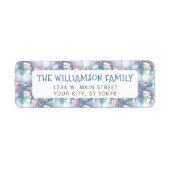 Cute Fun Funny Kerstfeestdag Snowmen Pattern Etiket (Voorkant)