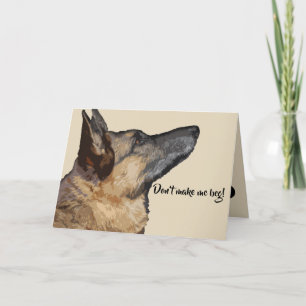 Cute & Fun German Shepherd Valentijnsdag Card Feestdagen Kaart