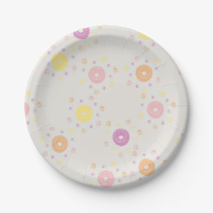 Cute Fun Girly Donuts Pattern Papieren Bordje