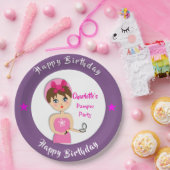 Cute Fun Girly Pamper Spa Party Personalized Papieren Bordje (Feest)