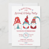 Cute Fun Gnomen Modern Kerstfeestdag Kaart (Voorkant)