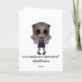 Cute Fun Gothic Fairy Happy Birthday 1 Kaart (Achterkant)