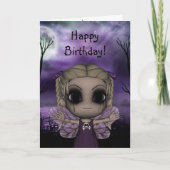 Cute Fun Gothic Fairy Happy Birthday 1 Kaart (Voorkant)