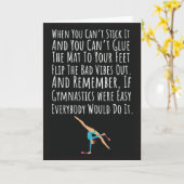 Cute Fun Gymnastics Cards Beam Kids Party Kaart (Gele Bloem)