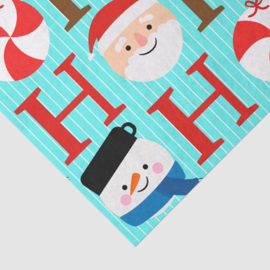 Cute Fun "Ho-Ho-Ho" Christmas Script Decoupage Tissuepapier (Detail)