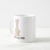 Cute Fun I Heart My Dog Custom Whimsical Koffiemok (Voorkant links)