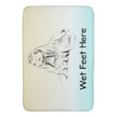 Cute Fun Ice Blue Wet Feet Pencil Sketting Walrus Badmat (Voorkant Verticaal)