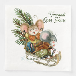 Cute, Fun Kerstmis Winter Custom Party Servet