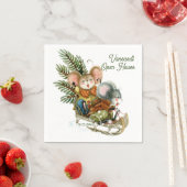 Cute, Fun Kerstmis Winter Custom Party Servet (Insitu)
